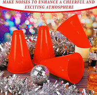 Woanger white plastic cheer megaphones, 12 pack - view 13