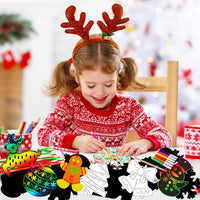 Natonhi 32 rainbow Halloween scratch art masks with wooden styluses and strings - view 21