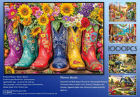 1000 Piece Jigsaw Puzzle, French Riviera Flower Market - Flower Boots - image 4