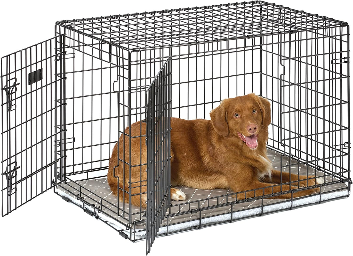 MidWest Homes for Pets Quiet Time Reversible Crate Pan Cover 36' - Mushroom Diamond/Fleece / Crate Pan Cover 36" - image 3