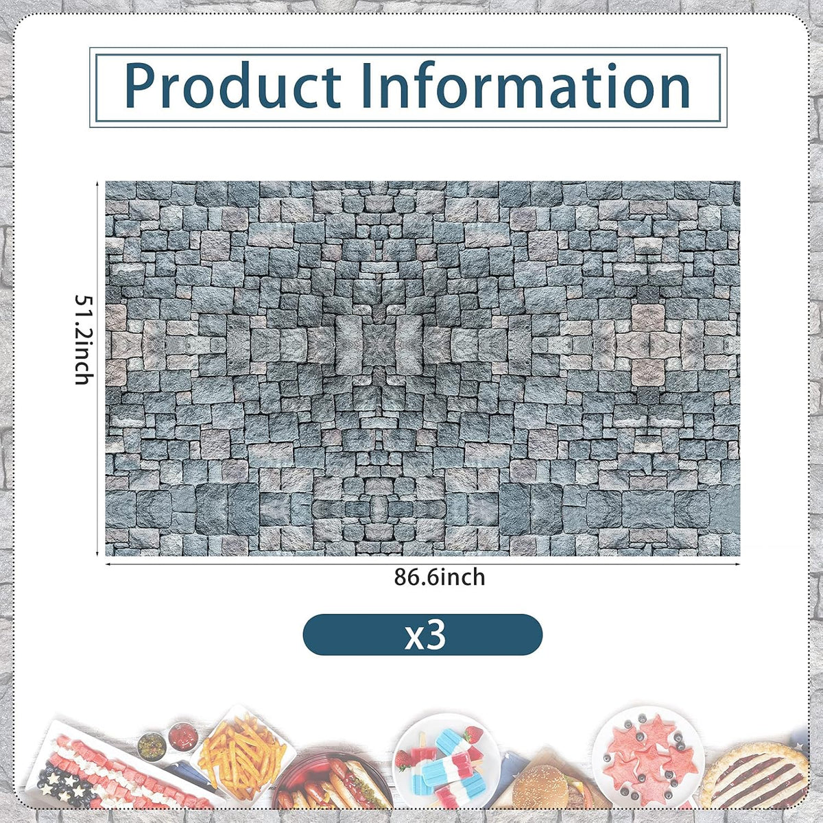 Irenare 1 Piece Cobblestone Stone Tablecloth - 1 / Medieval - image 2