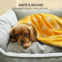 LINENLUX Fleece Dog Blankets 6-Pack - Yellow / 31x24 inch (Pack of 6) - image 4