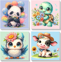 4 Pack Butterfly Paint by Number for kids Wooden Frame - BKH953+BKH954+BKH955+BKH956