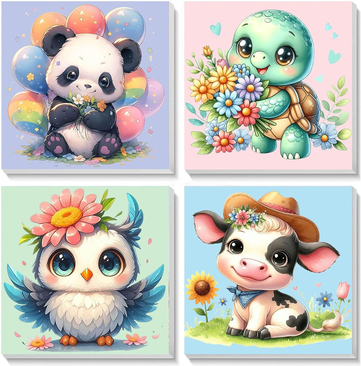 4 Pack Butterfly Paint by Number for kids Wooden Frame - BKH953+BKH954+BKH955+BKH956