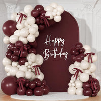 Pink Balloon Arch Kit, 145Pcs Baby Shower Birthday Decor – Fun for Kids & Family - Burgundy White