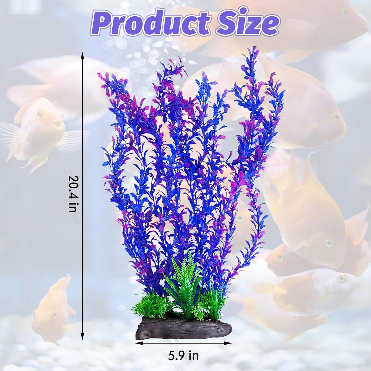 Aquarium Plastic Plants Extra Large Aquarium Plant 20.4-inch Tall - D / 20.4 in - image 2