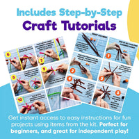 Blue Squid Arts & Crafts Box- 2800+ pcs Deluxe Craft Supplies Box - Craft Box Blue - image 4