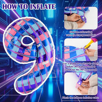 40 Inch Vibrant Spider-Themed Number Foil Balloons - Blue + Purple Tones / 9 - image 3