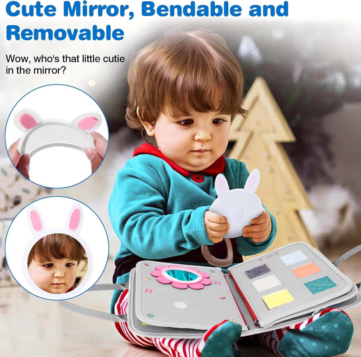 JHkim Busy Board Montessori Toys for Boys Girls Gifts - Gray - image 4