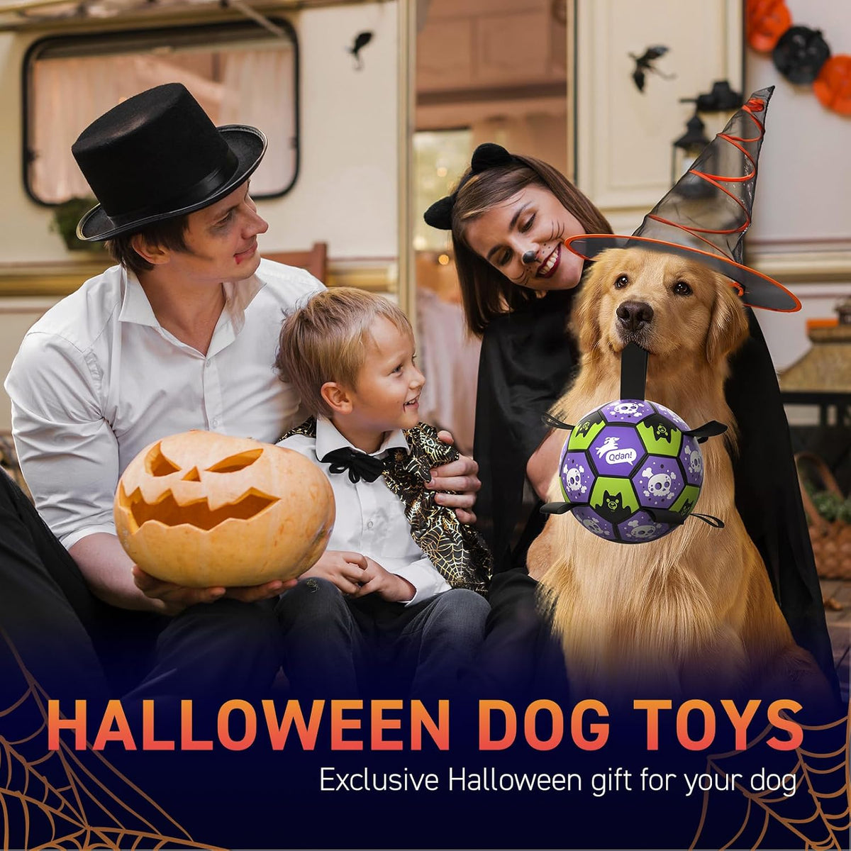 QDAN Dog Balls, Herding Balls for Dogs - Halloween / Large Size 3 (8 Inch) - image 2
