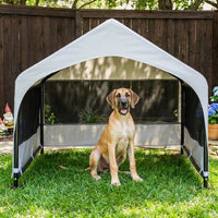 Elevated Dog Bed for Large Dogs 120lb - XXL Tent (48"D x 48"W x 39"H) / Grey