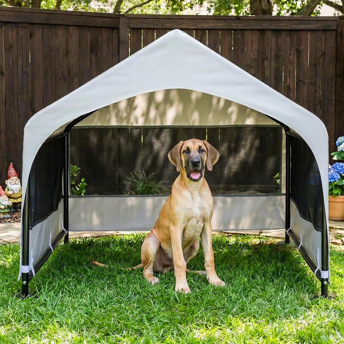 Elevated Dog Bed for Large Dogs 120lb - XXL Tent (48"D x 48"W x 39"H) / Grey