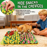 Snuffle Mat for Dogs, Sniff Mat for Cats Puppies Rabbits - Pink - image 4