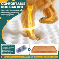 Dog Car Bed, Non-Slip Backseat Extender Pet Mat 50"x24.6"x2" – Essentials for Dogs - XL new（56"Lx28.7"M×2"H) / Brown - image 3