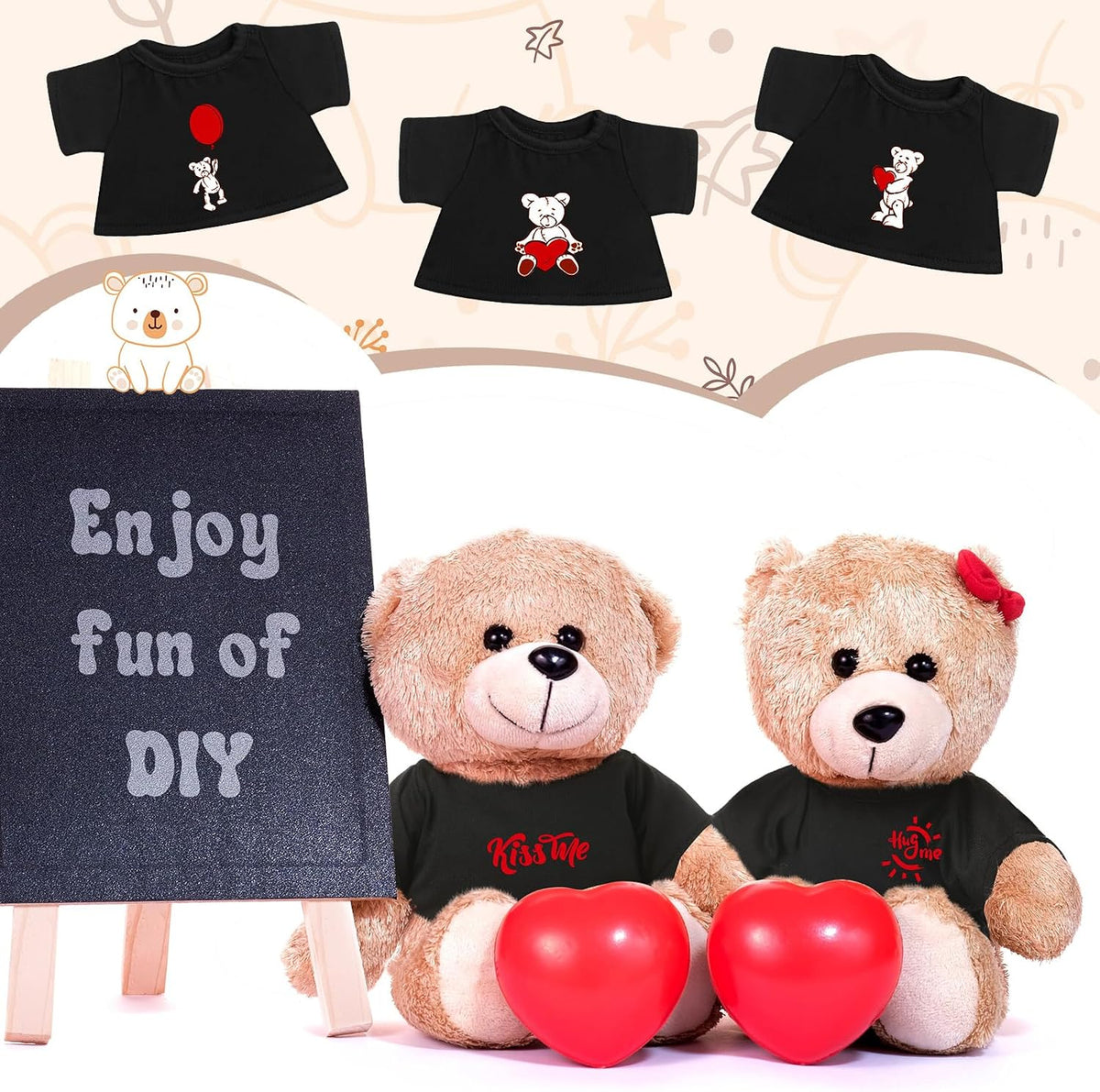 Litherr S blank sublimation stuffed animal shirt for 8-12 inch plush bears - view 24