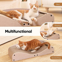 FUKUMARU Cardboard Cat Scratcher Bed - Light Camel - image 3