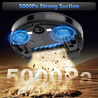 Tikom Robot Vacuum and Mop Combo, 5000Pa Robotic Vacuum Cleaner, 150 Min Max, App & Remote Control, Ideal for Hard Floor, Carpet, Pet Hair, Self-Charge(G8000 Max)
