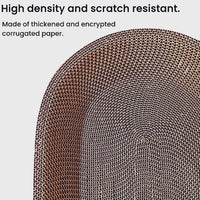 3 Pack Cat Scratcher Bed, Oval Cardboard Cat Scratcher Cat Scratch Pad Board Lounge Couch - M(17.5"x13.6"x3") - image 4