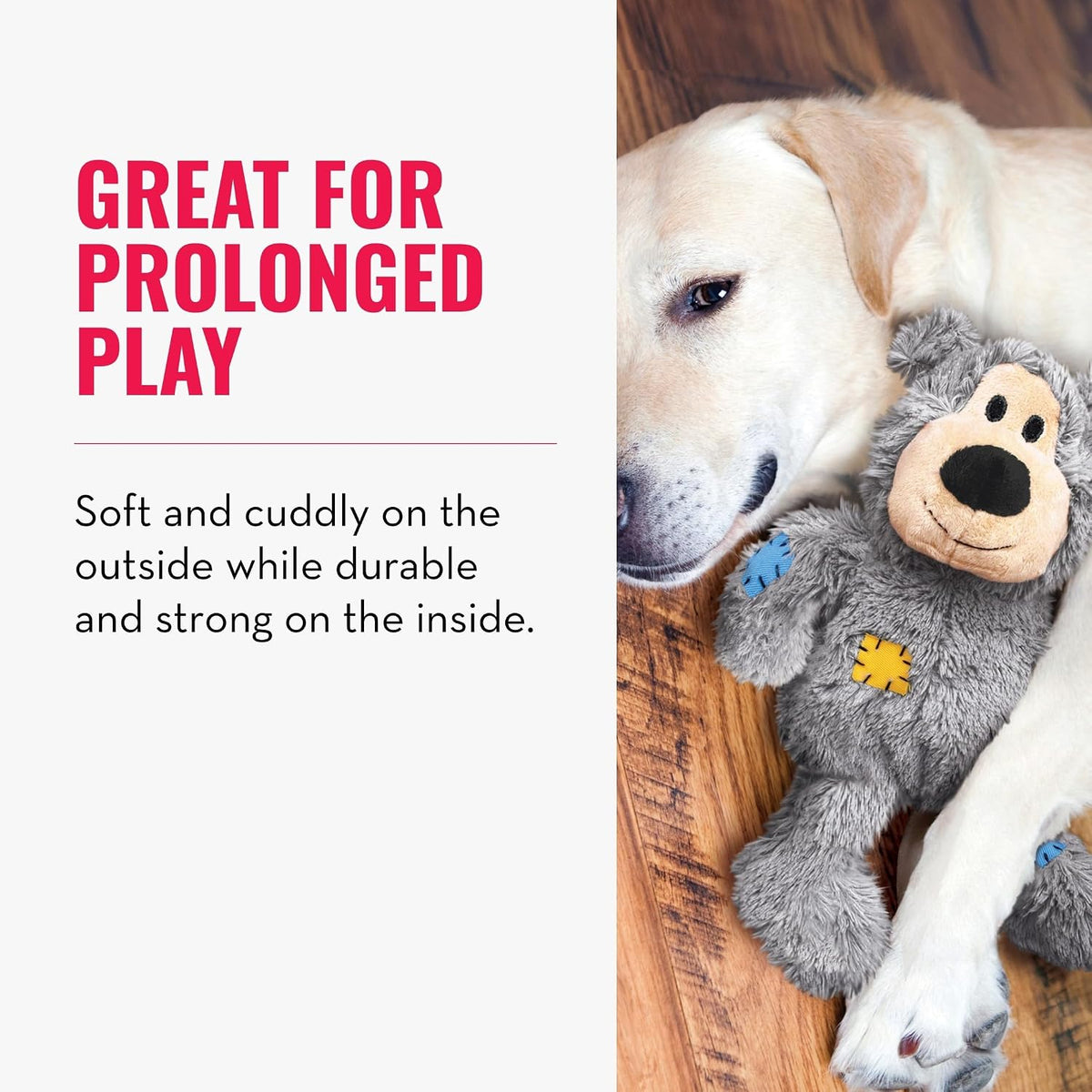 Kong Wild Knots Bear, Knotted Rope Plush Toy - Small/Medium / Bear - image 3