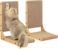 Zakkart 2-Pack L-Shaped Cat Scratching Board, Cardboard - Medium 2PC (19.7'' tall)