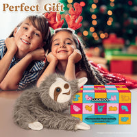 Capybara Stuffed Animals, Microwavable Stuffed Animal Adorable Fluffy Capybara Plush for Warmth - Sloth - image 4