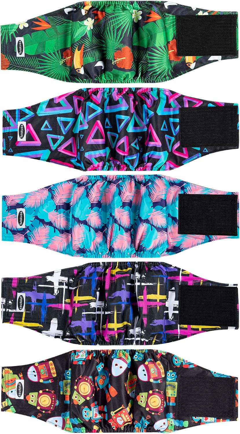 Tuiskusa Male Dog Diapers - Colorful / Small