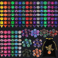 QMay 7 Sets Polyhedral Dice - 30 Colors (210pcs)