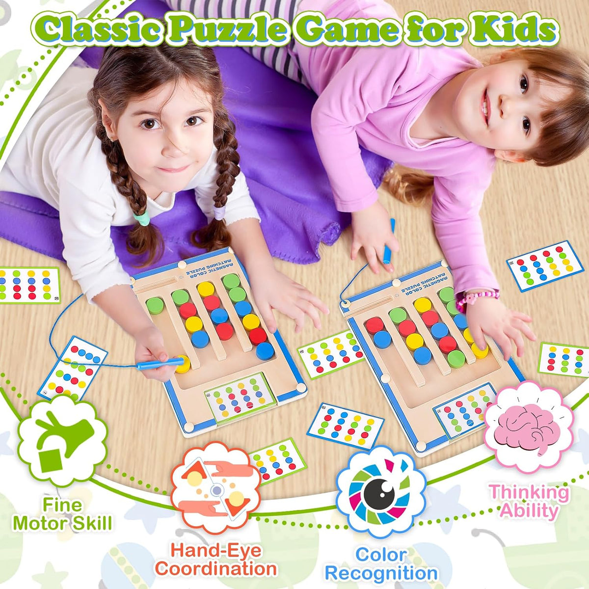 Montessori Toys for 3 4 5 6 Year Old Boys Girl - Matching Puzzle - image 4