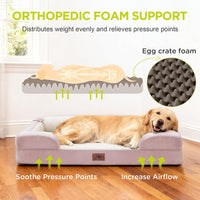 Waterproof Orthopedic Dog Bed for Extra Large Sized Dogs – Essentials for Dogs - 45 x 35 x 9 in / Pink - image 2