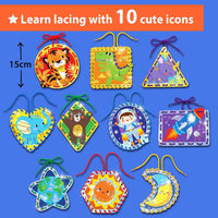 KRAFUN Princess, Unicorn & Mermaid Lacing Cards Age 3+ - Unisex - image 3