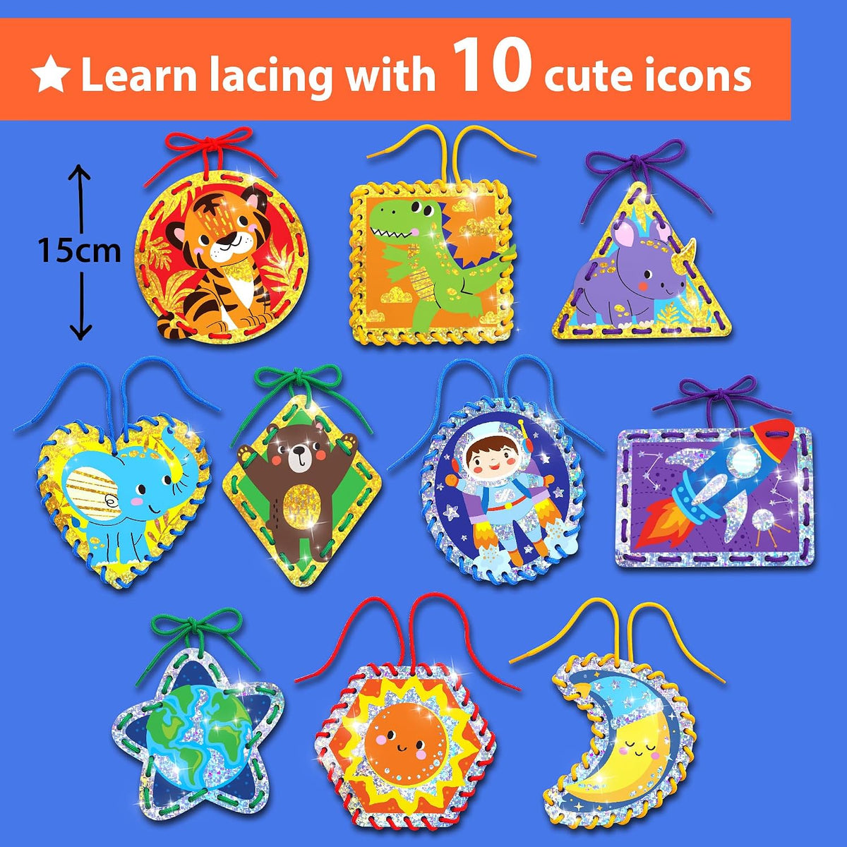 KRAFUN Princess, Unicorn & Mermaid Lacing Cards Age 3+ - Unisex - image 3