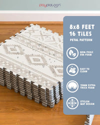 Play Platoon Kids Play Mat, 9 Tile 72x72 Inch - 96"L x 96"W x 0.6"Th / Canyon - image 4