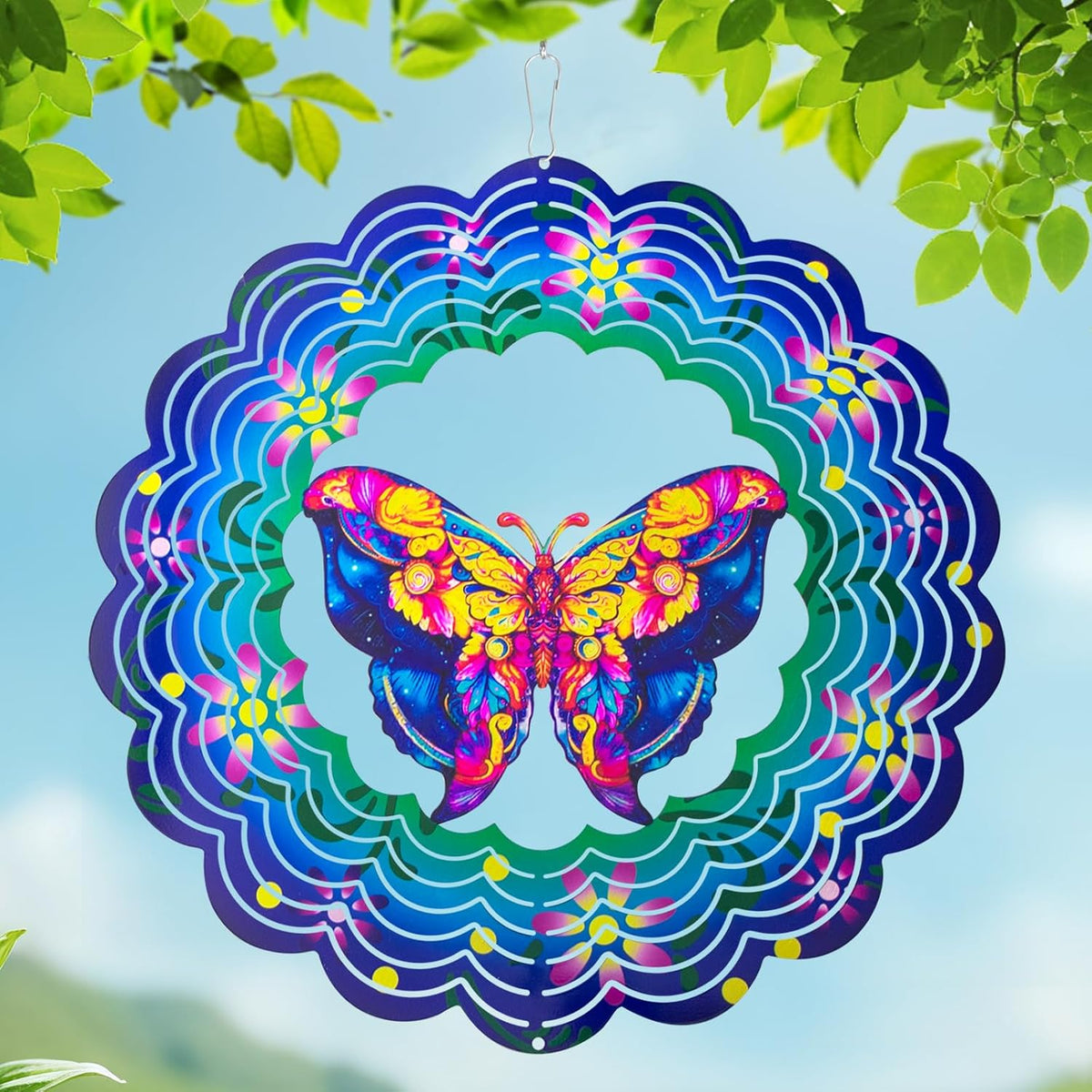 Rooster Metal Wind Spinners - Butterfly / 15 inch