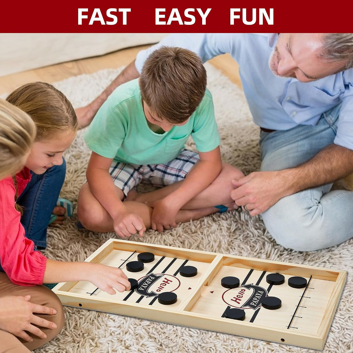 HELLO PAPAYA Fast Sling Puck Game - XX-Large - image 4