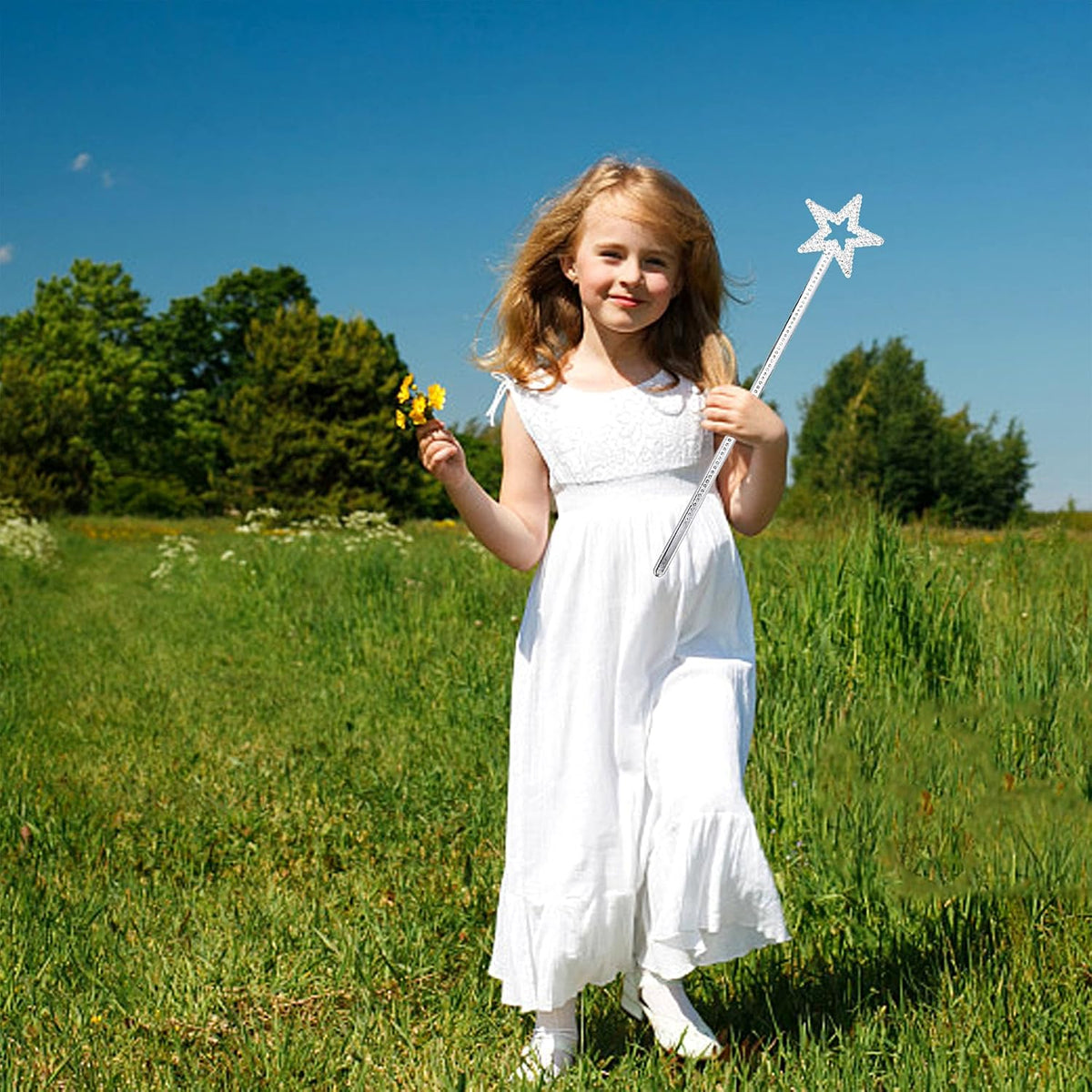 Star magic wand for kids, 13 inch plastic wand with sparkling five-pointed star - view 22