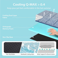 Dog Cooling Mat for Large Dogs, 35"x23" Memory Foam Pet Pad – Essentials for Dogs - Wander Blue / 41"L x 27"W x 0.8"H - image 3