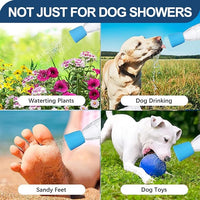 3 Piece Portable Outdoor Shower for Dogs Bottle Attachment Outdoor Sprayer Accessory for Most Plastic Water Bottles, Suitable for Bathing Pets During Outdoor Activities Camping.(Orange+Blue+Green)