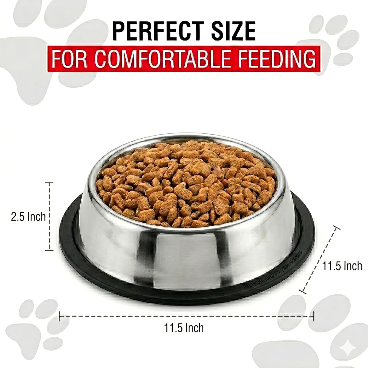 Loving Pets Stainless Steel Non-Tip Dog Bowl - 64 Ounce - image 3