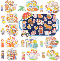 CHEFAN felt board story set with nursery rhyme felt pieces and a felt board with pockets - view 4