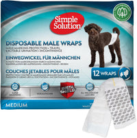 Simple Solution Male Dog Diapers, Disposable Belly Bands, M - Medium / 12 - image 2
