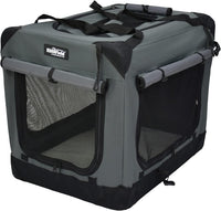 EliteField 4-Door Folding Soft Dog Crate with Curtains – Essentials for Dogs - Gray / 20.0"L x 14.0"W x 14.0"H - image 2