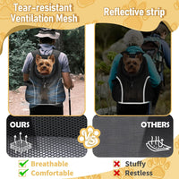 WOYYHO Pet Dog Carrier Backpack - Black / Large(10-14lbs) - image 2