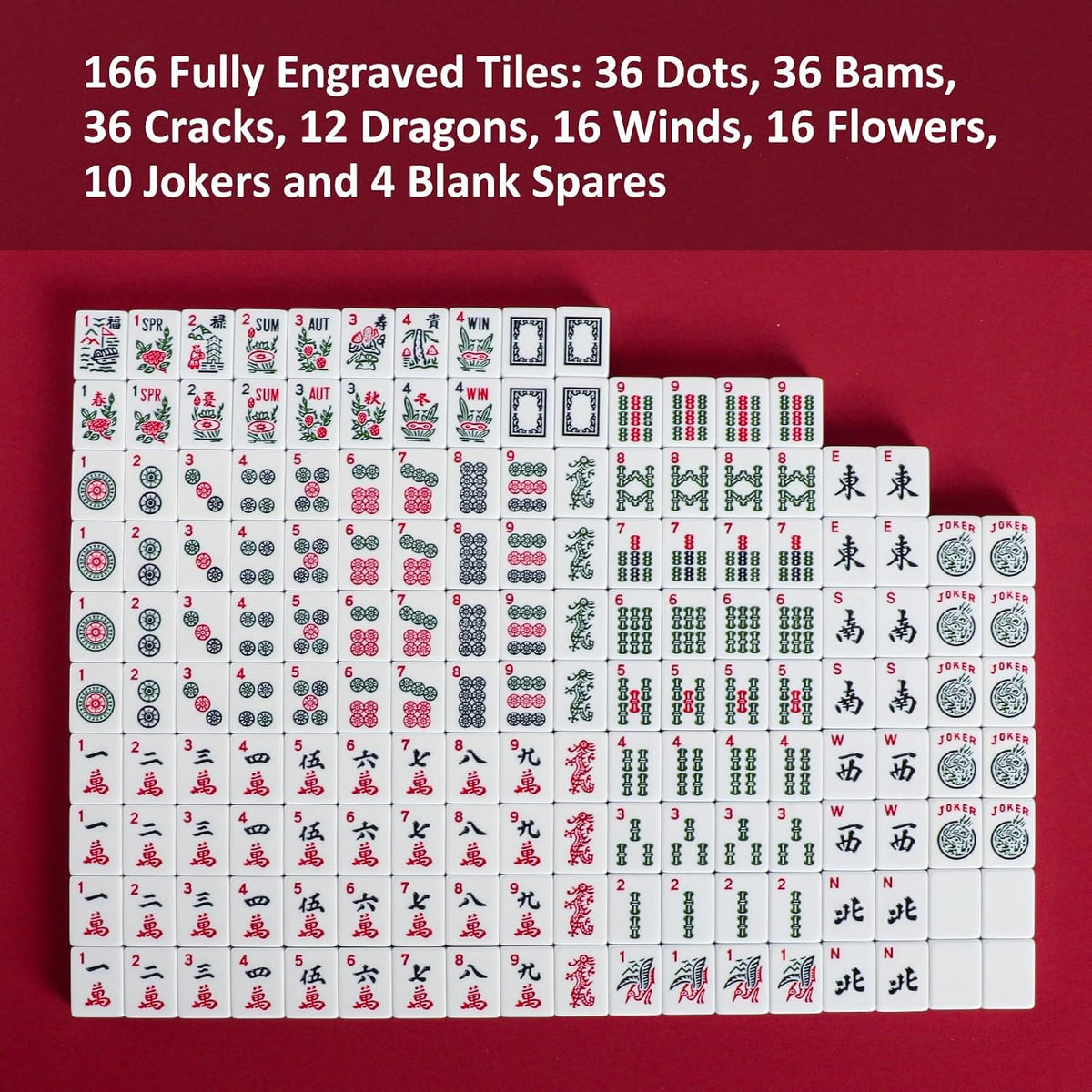 Jongyance American Mahjong Set with Blue Carrying Bag - Lgiht Blue - image 3