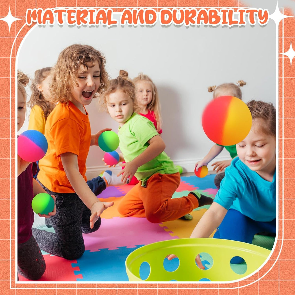 Jenaai 50 pack 45 mm two-color rubber bouncy balls - view 23