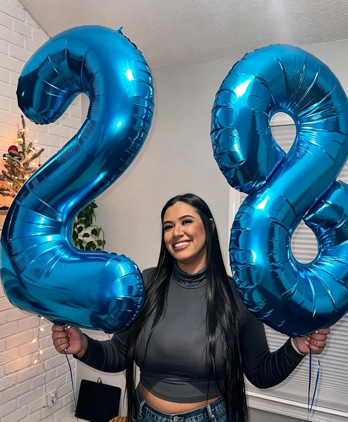 Number Balloons Blue 7 Balloon Numbers 40 inch for 7th Birthday - Dark Blue / Number 7 - image 3