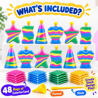 Sand Art Kits for Kids, Colored Sand Bottle Crafts & Party Favors – Fun for Kids & Family - 24 Pack - image 2