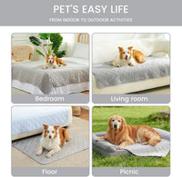 Cozy Bliss Leakproof Cooling Blanket for Large Dogs, Q-Max 0.5 - Heather Silver Grey / 30*40 - image 4