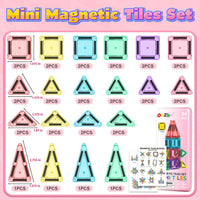 Magnetic Tiles Mini Travel Toddler Set - Color-15 - image 3