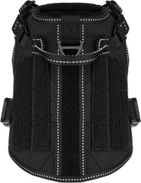 Tactical Dog Harness for Large Dogs, Reflective No Pull Dog Vest - Small (Pack of 1) / Black - image 3