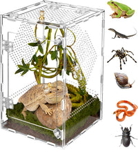 Acrylic Reptile Terrarium Easy Assembly - Large-11.8*7.9*7.9in